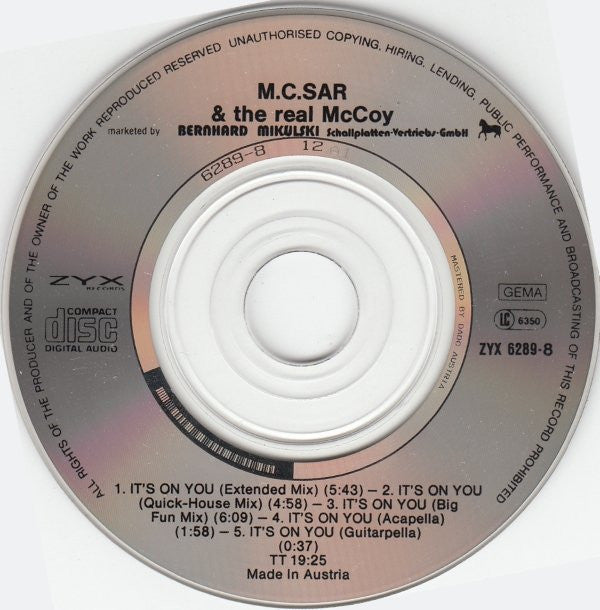 Real McCoy : It's On You (CD, Mini, Maxi)