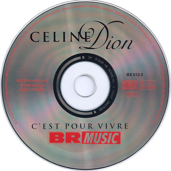 Céline Dion : C'est Pour Vivre (CD, Comp)