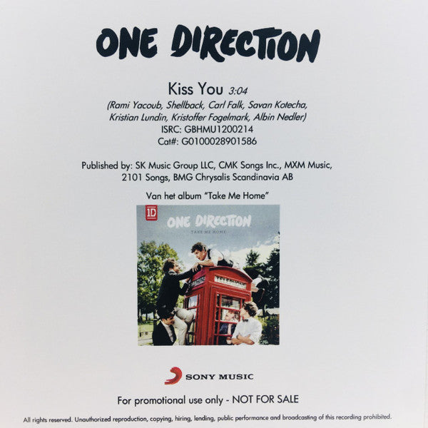 One Direction : Kiss You (CDr, Single, Promo)