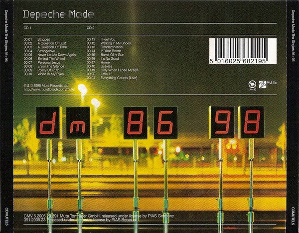 Depeche Mode : The Singles 86>98 (2xCD, Comp, RE)