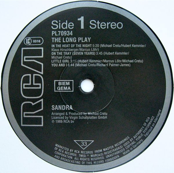 Sandra : The Long Play (LP, Album)