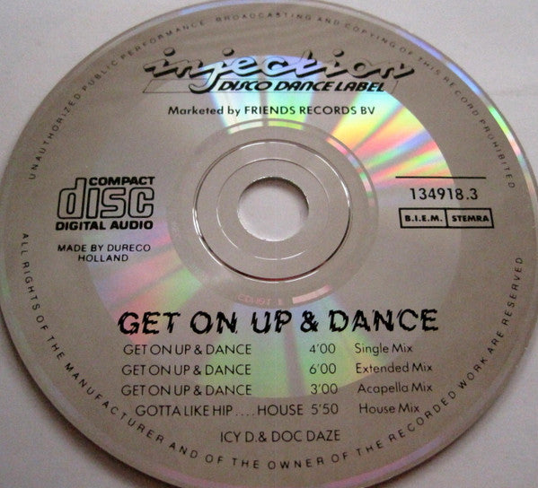 Icy D. & Doc Daze : Get On Up & Dance (CD, Single, Car)