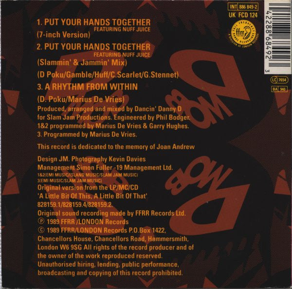 D Mob : Put Your Hands Together (CD, Single, Car)
