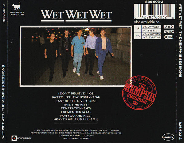 Wet Wet Wet : The Memphis Sessions (CD, Album)