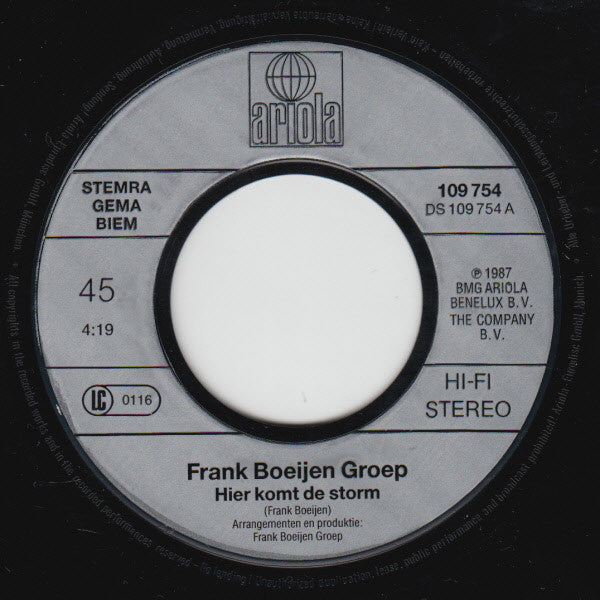 Frank Boeijen Groep : Hier Komt De Storm (7", Single)