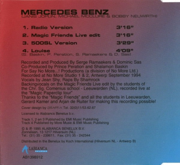 T-Spoon Featuring Jean Shy : Mercedes Benz (CD, Maxi)