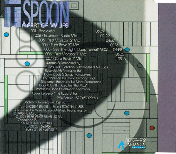 T-Spoon : A Part Of My Life (CD, Maxi)