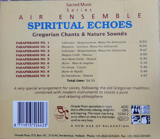 Air Ensemble : Spiritual Echoes (CD)