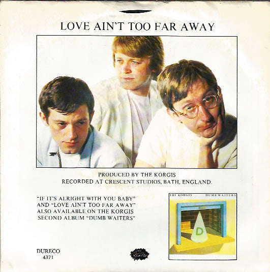 The Korgis : If It's Alright With You Baby (7", Single)