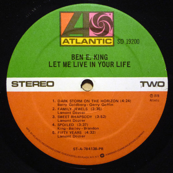 Ben E. King : Let Me Live In Your Life (LP, Album, PR )