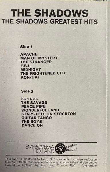 The Shadows : The Shadows' Story Vol.4 (The Shadows' Greatest Hits) (Cass, Comp)