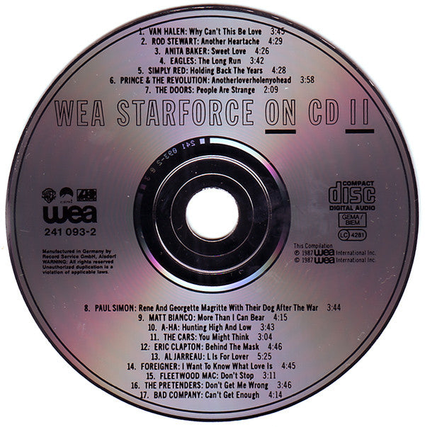 Various : WEA Starforce On CD II (CD, Comp)