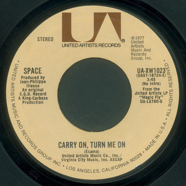 Space : Tango In Space / Carry On, Turn Me On (7")