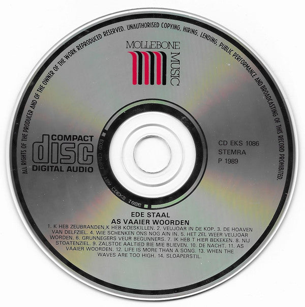 Ede Staal : As Vaaier Woorden (CD, Album, RE)