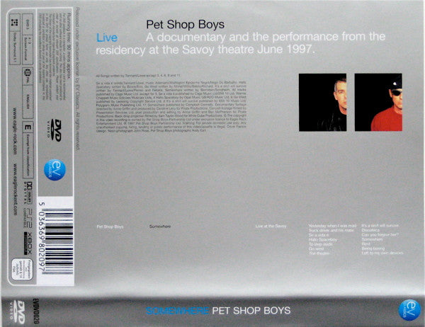Pet Shop Boys : Somewhere (Pet Shop Boys In Concert) (DVD-V, RE, PAL)