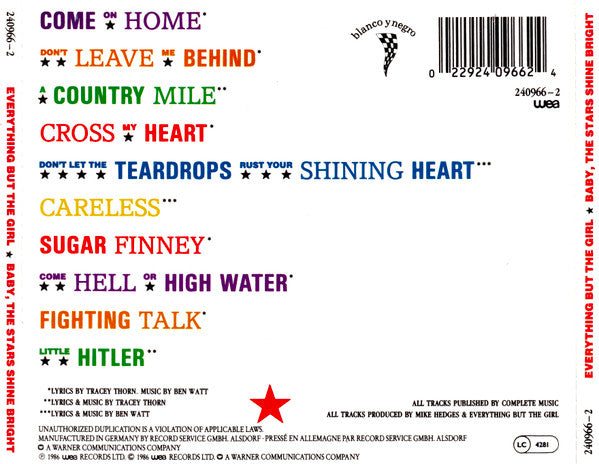 Everything But The Girl : Baby The Stars Shine Bright (CD, Album)
