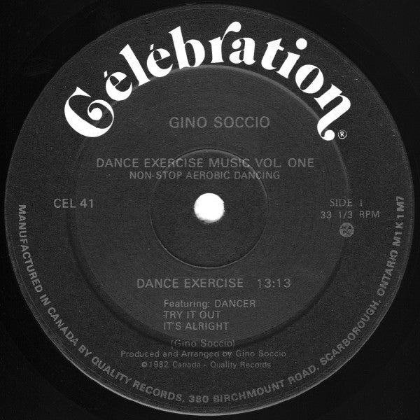 Gino Soccio : Dance Exercise Music Vol. One (12")