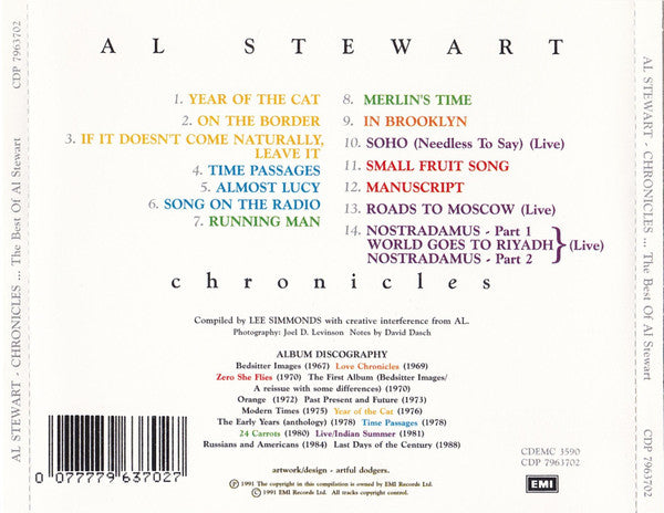 Al Stewart : Chronicles (The Best Of Al Stewart) (CD, Comp)
