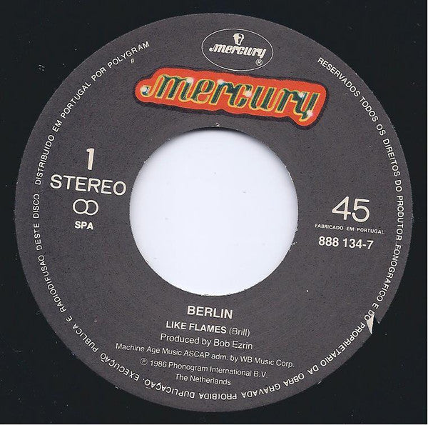 Berlin : Like Flames (7", Single)