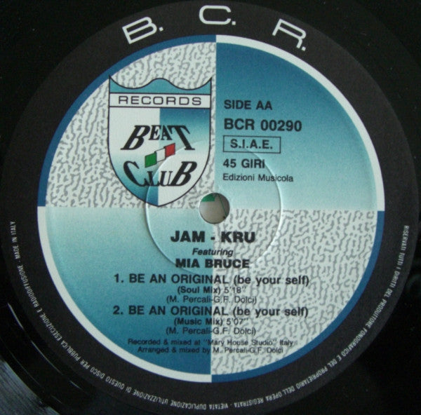 Jam Crew Featuring Mia Bruce : Be An Original (Be Your Self) (12")