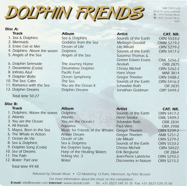 Various : Dolphin Friends (2xCD, Comp)