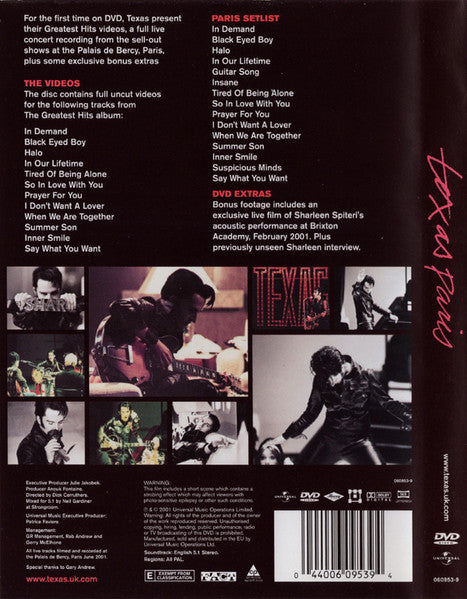 Texas : Paris (DVD-V, Comp, PAL)