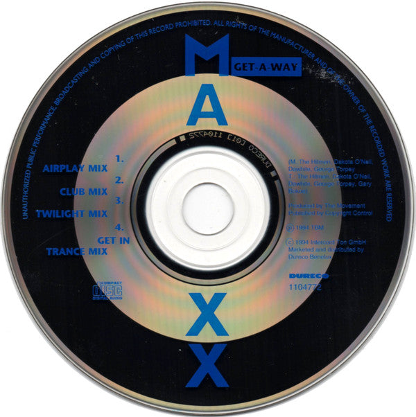 Maxx : Get-A-Way (CD, Maxi)