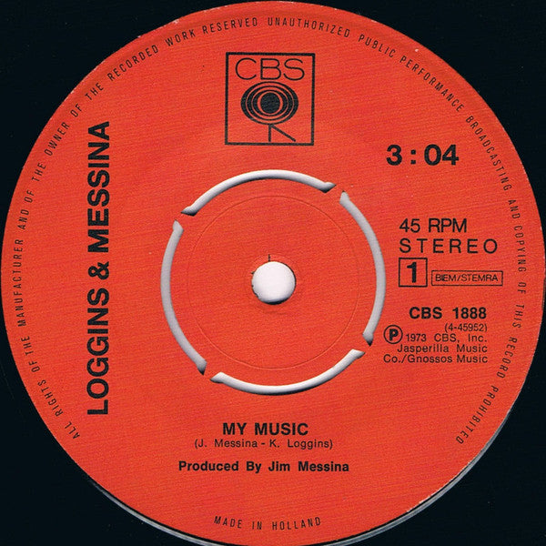 Loggins And Messina : My Music (7")