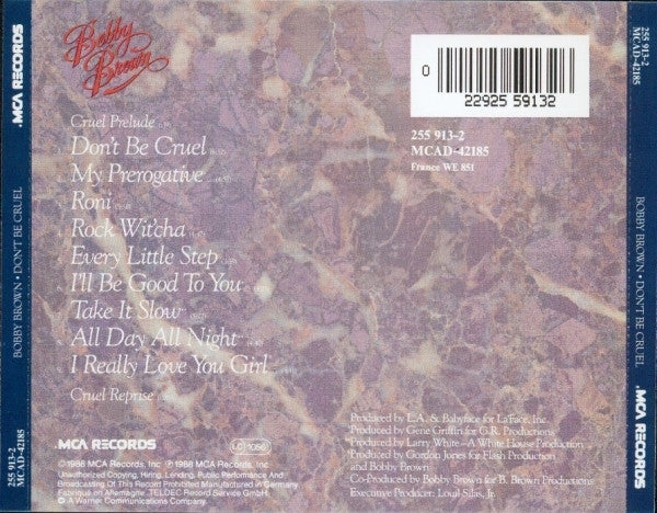 Bobby Brown : Don't Be Cruel (CD, Album)