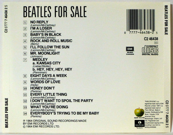 The Beatles : Beatles For Sale (CD, Album, RE, Cin)