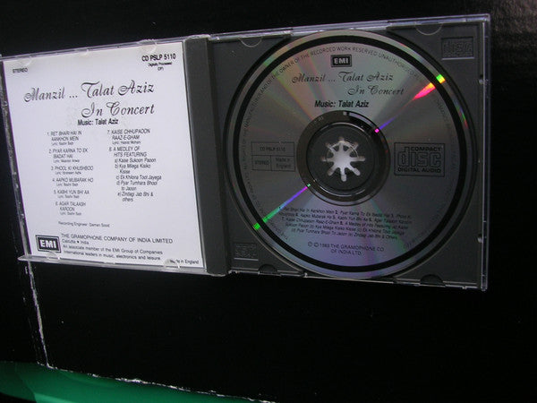 Talat Aziz : Manzil ...Talat Aziz In Concert (CD, Album, Dig)