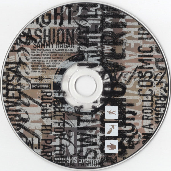 Sammy Hagar : Cosmic Universal Fashion (CD, Album)