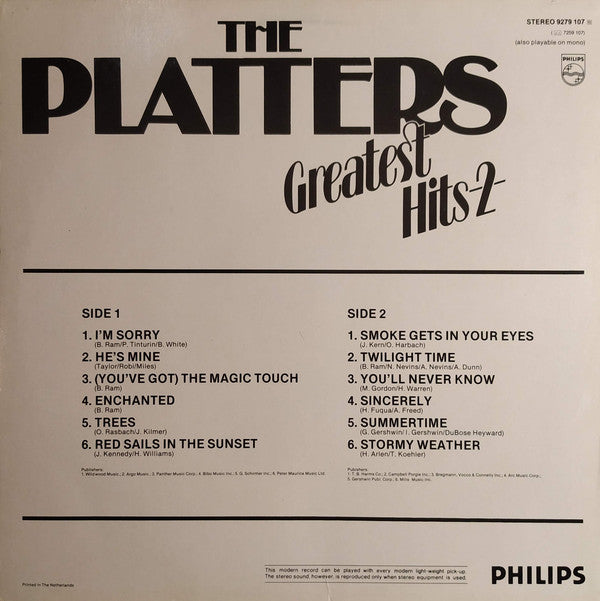 The Platters : Greatest Hits 2 (LP, Comp)