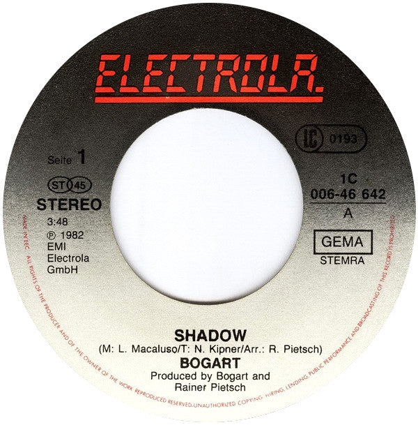 Bogart (3) : Shadow (7", Single)