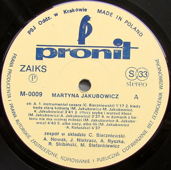 Martyna Jakubowicz : Maquillage (LP, Album, Cre)