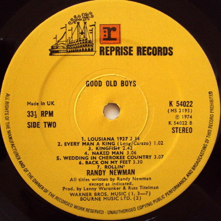 Randy Newman : Good Old Boys (LP, Album)