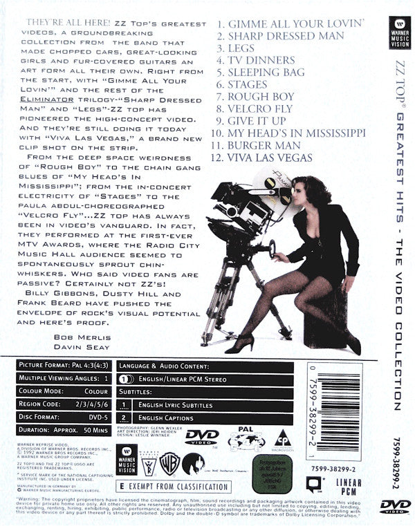 ZZ Top : Greatest Hits: The Video Collection (DVD-V, Comp, Copy Prot., PAL)