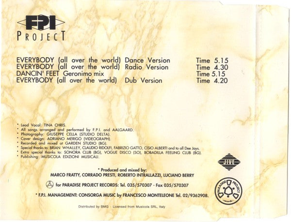 FPI Project : Everybody (All Over The World) (CD, Maxi)