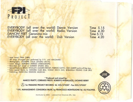 FPI Project : Everybody (All Over The World) (CD, Maxi)