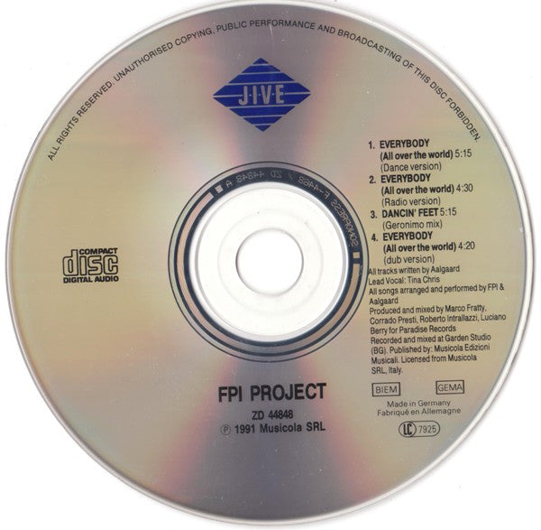 FPI Project : Everybody (All Over The World) (CD, Maxi)