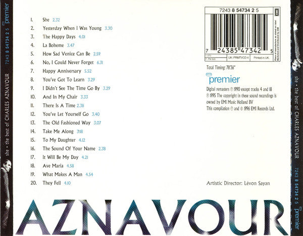 Charles Aznavour : She. The Best Of Charles Aznavour (CD, Comp, RM)