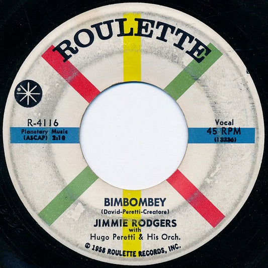 Jimmie Rodgers (2) : Bimbombey / You Understand Me (7")