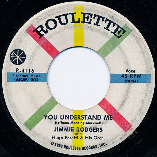Jimmie Rodgers (2) : Bimbombey / You Understand Me (7")