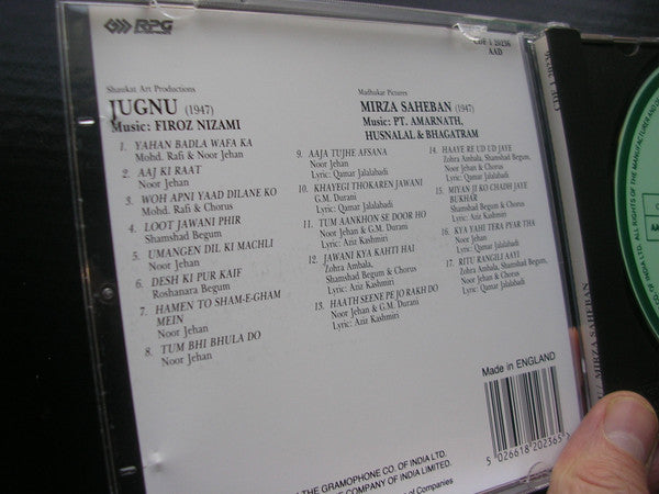 Feroze Nizami, Pandit Amarnath (2), Husnalal-Bhagatram : Jugnu (1947) / Mirza Saheban (1947) (CD)
