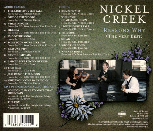 Nickel Creek : Reasons Why (The Very Best) (CD, Comp + DVD-V, Comp)