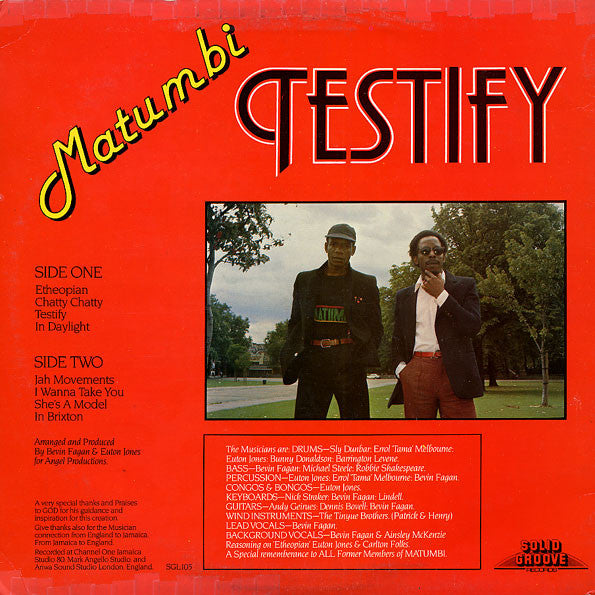Matumbi : Testify (LP, Album)