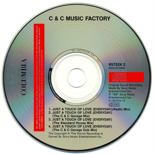 C + C Music Factory : Just A Touch Of Love (Everyday) (CD, Maxi)