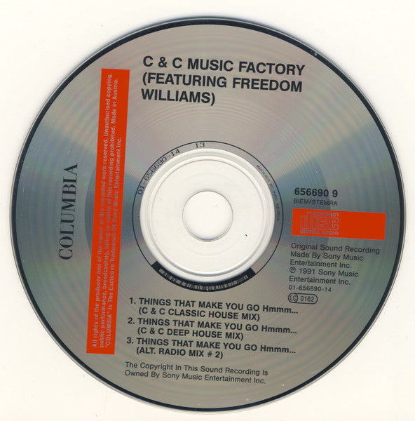 C + C Music Factory Featuring Freedom Williams : Things That Make You Go Hmmm... (CD, Maxi)