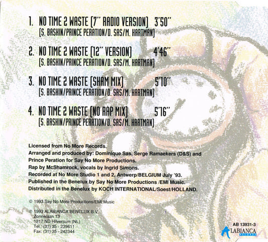 T-Spoon : No Time 2 Waste (CD, Maxi)