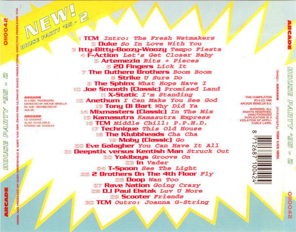 Various : House Party '95 - 2 (The Wet Freshmakermixx!) (CD, Mixed)
